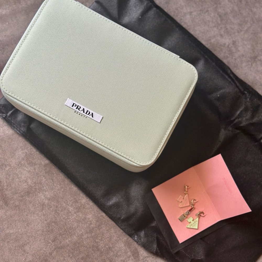 NWT Prada Vanity and Pink Charms Set